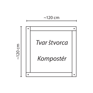 Durisol záhon v tvare štvorec